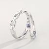 Anillo de Plata de Ley S925 Elaine Jewelry Ciudad Asediada Anillo Cuadrado de Nicho Anillo de Moda Anillo de Cola con Circonita de Lujo Ligero