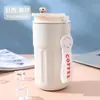 Caneca de Café Portátil de Aço Inoxidável 316 com Alça, Caneca Térmica de Viagem, Design Criativo e Simples, Modelo Unissex