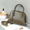 Bolsa de couro para boliche de mão, camada superior, couro de vaca, bolsa de axila, bolsa de Boston, bolsa feminina, textura avançada, bolsa de novo estilo 2025