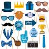 Accesorios fotográficos para fiestas del Día del Padre transfronterizos, 20 piezas, suministros de decoración de ambiente divertido portátiles para fiestas de cumpleaños, venta al por mayor