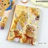 Caderno Urso de Manteiga Fofo Couro PU B6 Páginas Coloridas Alto Valor Estudante Diário Simples Planejador