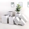 Direto da fábrica Vaso de flor de cimento quadrado alto estilo nórdico bacia de chão simples pátio interno vaso para plantas verdes