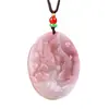 Venta al por mayor de fábrica Colgante de elefante de jade dorado de doble cara colgante de jade de doble cara Dragón auspicioso de jade dorado Collar de jade de urraca
