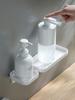 Estante de almacenamiento de pared sin perforaciones, escurridor de pared para baño, cocina, desinfectante de manos, taza para cepillo de dientes, estante de almacenamiento triangular para baño