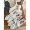 Calcetines de Media Pantorrilla de Alta Calidad, Dulces y Femeninos, para Primavera y Verano, con Ramo Floral Jacquard y Accesorios de Moño