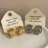 Pendientes de Plata 925 con Cierre de Mariposa, Diseño de Nicho Europeo y Americano, Trenzado Metálico Irregular en Forma de C, Estilo Minimalista, Pendientes de Alta Gama para Mujer