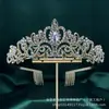 Acessório de Cabeça Coroa de Noiva Transfronteiriça Liga de Zinco Strass Faixa de Cabeça Coroa de Casamento Acessório de Cabelo para Aniversário Faixa de Cabeça para Festa Joia Mais Vendida