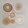 Esterilla Aislante Térmico Transfronteriza, Mantel Individual para Mesa de Comedor, Posavasos Anti-quemaduras para Tazón, Decoración de Pared, Posavasos Tejido de Paja, Mantel Individual Resistente al Calor, Tejido de Estilo Natural