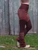 Ebay AliExpress wish2019 Pantalones Casuales Elásticos de Costura Viva Plegada de Otoño para Mujer Europeos y Americanos de Cintura Alta