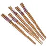 Palillos de Bambú de Gama Alta para Uso Doméstico, Sin Pintar, Sin Cera, Resistentes al Moho, Antideslizantes, Resistentes a Altas Temperaturas, Un Palillo por Persona, Palillos de Madera Natural Pura