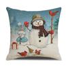 TEMU - Nueva funda de almohada navideña con diseño de muñeco de nieve, ideal para decorar el hogar, con estampado de alce, de dibujos animados, para sofá