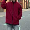 Chaqueta de Doble Cara con Estrellas Nueva para Hombre Primavera y Otoño, Moda Casual Holgada con Cuello Alto, Abrigo con Cremallera Resistente al Viento