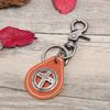 Llavero Europeo y Americano Retro Cruz Cuero Vacuno Fuente de Comercio Electrónico Transfronterizo Punk Cuero Colgante de Llave Joyería para Hombre