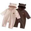 Mameluco con Cierre para Bebé Estilo Otoño e Invierno Ropa Infantil Mameluco de Felpa de Manga Larga para Bebé Lindo Dibujo Animado Mameluco Suave
