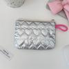 4731 ins Blogger Lingge plata Linda Bolsa de Mano Neceser para Maquillaje Billetera para Monedas Bolso de Mano Bolsita Sanitaria