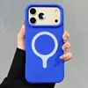 Funda de Silicona Líquida Burom Color Dopamina Bloqueo de Color Compatible con Apple 18Promax Fuerte Succión Magnética 17pro Tacto de Piel