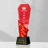 Medalla Trofeo de Cristal de Resina Pulgar Creativo Grabado Competencia de Empresa Sistema de Premios de Danza Metal al por Mayor