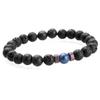 Acessórios Pulseira de Pedra Vulcânica Masculina Contas de Pedra da Lua Natural Joias Pulseira de Obsidiana Europeia e Americana Atacado Método Antigo