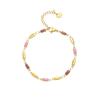 Collar pulsera de acero titanio color esmalte collar de acero inoxidable multicolor nicho europeo y americano traje incoloro lujo ligero Avanzado