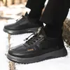 Zapatos de Algodón Gruesos Forrados de Polar para Hombre 2026 Invierno Slip-On Antideslizantes Deportivos Casuales para Exteriores Zapatos Cálidos Impermeables para Hombre