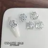 Caixa de Presente Liga de Zinco Strass Acessórios para Nail Art, Brilhante Luxo Leve Translúcido Branco Champagne Vermelho Coração Inclinado Decorações de Strass para Unhas