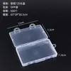 Caja Plana Rectangular Transparente para Envíos Transfronterizos Caja de Plástico Transparente Caja para Empaque de Artículos de Papelería y Componentes Electrónicos Caja Portátil con Tapa Abatible para Joyería y Manicura