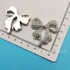 Galvanizado Oso Artificial Pajarita Copo de Nieve Corona Flor Plástico Accesorios Diadema DIY Agarrador Funda de Teléfono Celular Hebilla de Zapato Pegatina