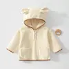 Sudaderas de otoño e invierno para bebés niños y niñas, chaquetas con capucha de forro polar elegantes para niños, ropa de bebé para uso en exteriores