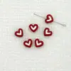 Aleación Aceite Gotas Cuentas de Amor Agujero Pasante Color de Contraste Cuentas de Amor DIY Accesorios para Joyería Hecha a Mano Colgante de Bolsa Material para Pulsera
