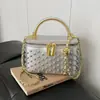 Bolsa Box da Moda para o Dia a Dia, Nova Bolsa Transversal Versátil Elegante da Moda Transfronteiriça, Bolsa Transversal Pequena Estilo Coreano com Bolinhas Estilo Chanel