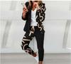 Nuevo traje informal de cuadros escoceses para mujer europea y americana de 2024, ajustado, con solapa y pantalones con cordones.