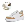 Zapatillas blancas de cuero genuino con suela de espuma para mujer, novedad otoño 2026, zapatillas deportivas de suela gruesa, zapatos casuales, modernos y versátiles para mujer