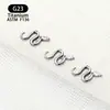 Clavo de Hueso del Oído de Aleación de Titanio F136 Zircón Único Forma de Serpiente Clavo de Oreja Puede Ser Anodizado Joyería de Piercing de Titanio G23 Pendientes