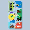 Funda de Teléfono Animales Coloridos Compatible para Samsung s26 s25+ Dopamina s24 Dibujos Animados con Correa s23ultra Funda Suave