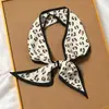 Diadema estilo francés Primavera y Otoño versátil vintage pañuelo de seda para mujer cinta larga pequeña cinta decorativa estilo ins atar coleta pelo