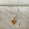 Colar de Pérolas Estilo Ins para Mulheres, Design Versátil de Nicho, Corrente de Clavícula de Luxo Leve de Alta Qualidade com Pingente de Coração, Joias para Atacado