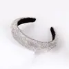 Diadema nueva transfronteriza para mujer, diadema barroca europea y americana con pedrería, accesorios para el cabello, diadema de esponja con estampado de leopardo, tocado