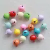 Campana Pequeña Redonda Pintada de 14 mm DIY Accesorios Creativos para Mascotas Color Caramelo Rodillo Metálico de Una Palabra Pintura en Spray Campana de Navidad
