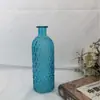 Vaso de Vidro de Boca Pequena Arranjo de Flores Série Decoração de Casa, Toque de Luxo Leve de Alta Qualidade, Vaso Embossado para Mesa de Quarto Sala, Feito à Mão