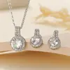 Transmisión en Vivo Transfronteriza Collar de Girasol de Cobre Chapado en Oro con Circonita para Mujer Conjunto de Pendientes y Collar de Circonita Nuevo de Alta Gama
