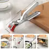 Clip para Tazón Anti-Quemaduras de Acero Inoxidable Elevador de Plato Antideslizante para Microondas y Vaporera de Cocina Removedor de Tazón Multifuncional