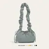 Bolsa de ombro de moda para o outono de 2026, para o trabalho, transfronteiriça, para mulheres, versátil, leve, bolsa casual de lona com cordão
