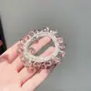 Elástico de Cabelo Luxuoso com Brilho de Diamante de Cristal de Alta Qualidade, Feito à Mão com Contas, Corda de Cabelo Resistente para Rabo de Cavalo, Novo Acessório de Moda para Coques
