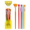 6 Pinceles de Aceite Set de Pinceles de Gouache Acrílico Nylon Pincel con Mango de Plástico Pintura Artística Fina Pincel para Pintura al Óleo
