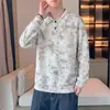 [M-8XL] Nova moletom pesada masculina 2026, jaqueta estilo americano com gola polo jacquard para homens, coleção de outono