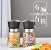 Oferta Especial Vidrio para Condimentos Cocina Molinillo Manual de Pimienta Molinillo de Acero Inoxidable Almacenamiento de Pimienta Botella para Condimentos Polvo