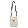 Bolsa de telefone estilo minimalista para mulheres, porta-moedas de tecido de nylon leve japonês e coreano, casual e versátil, bolsa de ombro leve, bolsa pequena transversal