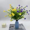 Ramo Artificial de Eucalipto de 5 Puntas Transfronterizo con Mango de Flor Flor Artificial de Amazon Decoración para el Hogar Fabricante de Flores Lote Directo Mango de Flor