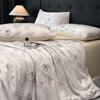 Juego de Cuatro Piezas de Cama Lyocell Tencel, Elegantes Sábanas de Seda Helada, Lujo Accesible Funda de Edredón Suave como la Seda para Dormir sin Ropa Tres Piezas