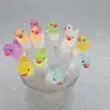 Novo Produto Novo Pincel de Cílios de Pato de Desenho Animado com Tubo Tubo Transparente Reutilizável Pincel Descartável Estilo Gelatina